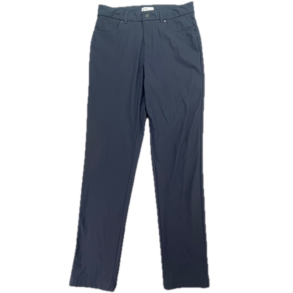 VRST Mens Slim Fit Performance Pants Navy Blue Waist 32 Inseam 34